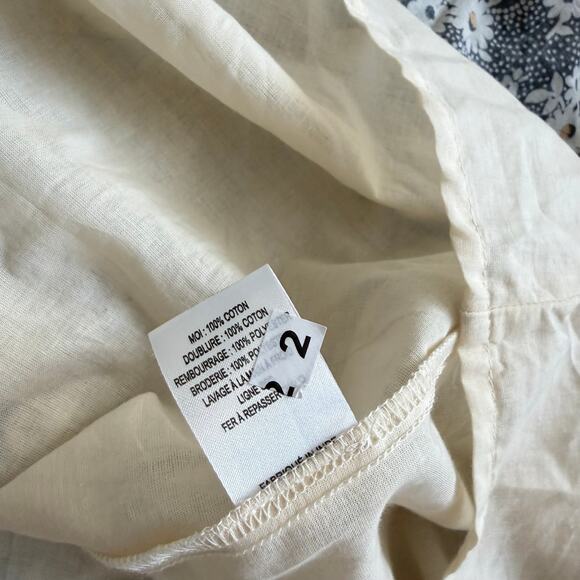 SEA New York Clemence Belted Cutout Patchwork Cotton Voile Midi Dress XS - Picture 4 of 6